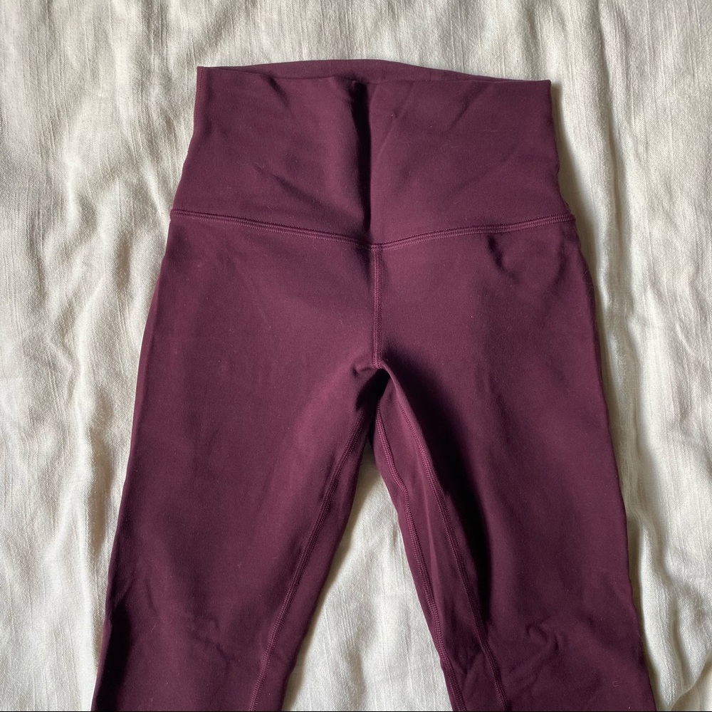 Lululemon maroon align leggings 25”